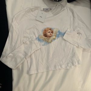 Adika white long sleeve angel top